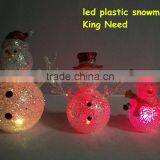 Craft Plastic LED Lighting Lovely Christmas Snowman Deer Decorations thumbnail-1