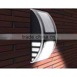 White 3 LED Solar Power PIR Motion Sensor Wall Light Outdoor Garden Fence Lamp thumbnail-2