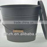 Household Metal Matte Black Coal Buckets thumbnail-3
