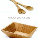 Wholesale Newest Bamboo Square Salad Bowl