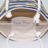 12 OZ Natural Canvas Tote Bag With Twisted Rope Handle & With Zip Closure thumbnail-4