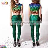 New Fashion Green Mermaid Leggings for Women Designs HSl7585 thumbnail-1