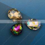 DZ-3003 Pear Vitrail Medium 10x14mm Crystal Metal Setting Sew On Rhinestone thumbnail-1
