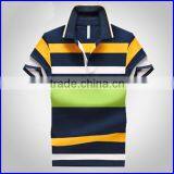 Hot Summer New Cheap Price Wholesale Striped Sport for Men's Uniform Polo Shirt thumbnail-1