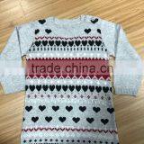 2017 Newest Winter Kids Cotton Sweaters With Floral Pattern Korea Style Knit Sweater Girl Long Sweater For Wholesale (BKNK35) thumbnail-1