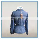 Fashion Women New Models Blouses Slim Waist Lapel Neck Demin Shirt thumbnail-2