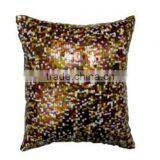 All Over Sequins and Multi Color Embellished Cushion Cover thumbnail-1