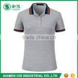 2017 Hot Sale Color Combination Collar Design Women Short Sleeve Blank Polo Shirts thumbnail-1