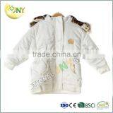 White Baby Girl Coat Wholesale Children Winter Jacket thumbnail-1