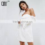 2017 Sexy Off-shoulder Short Dress, Women Long Sleeve Dress thumbnail-1