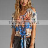 Tie Front Hem Accent Tops thumbnail-1