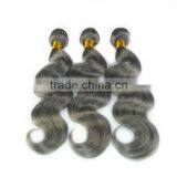 Large Stock Fast Shipping Wholesale Cheap Grey Human Hair Piece Brazilian Body Wave Gray Hair Weave thumbnail-1