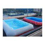 Blue PVC Inflatable Water Pools / Blow up Swimming Pool With 1.3m Depth or Customized