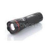 3Modes 5Watt LED Zoom Flashlight , 170 Lumen Super Bright Led Torch With Red Plastic Ring