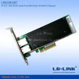 LR-LINK PCI Express x8 Dual Copper Port 10 Gigabit Server Network Adapter Card (Intel X540 Based)