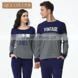 Wholesale Qianxiu Lovers Family Set Soft Touch Snug Fancy 2PC Suit Mens Nightwear thumbnail-5