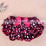 Black Baby Diaper Cover ,Summer Cotton Printed Ruffled Baby Bloomers ,Toddler Outfit Bubble Shorts for Kids