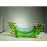 Liu li Artwork-Colored Glaze Business Card Desktop Holder