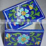 Blue Pottery Boxes Manufacturer , Blue Pottery Boxes Exporter , Blue Pottery Boxes Wholesaler
