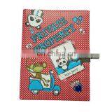 Custom Fashion Lovely Notebook Hardcover Personalized Journal Diary With Lock