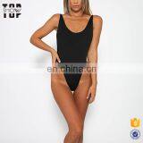 China Adjustable Straps Black One Piece Borat Swimsuit for Women Bikini thumbnail-1