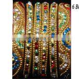6 Pieces Indian Wedding Lakh/lac Bangles Set thumbnail-1