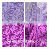 High-end Plain Dyed/solid Stretch Burnout Silk&rayon/viscose Velvet Fabric