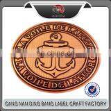 Custom High-end Electroplating Embossed Wine Bottle Metal Label thumbnail-1