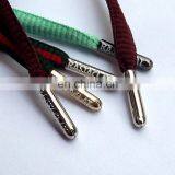 Customized Engraved Logo Shoelace Tips Gold/silver/gun Metal/red Bullet Crimp String Aglet thumbnail-2