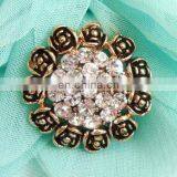 2013 Fashion Rhinestone Rose Flower Button Invitation Card Button Garment Accessory