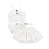 Toddler Girl Summer Outfit Boutique Clothing Ribbed Two Piece Set thumbnail-1