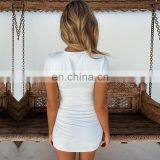 2020 New Arrivals Women Sexy Party Dresses Ladies Pleated Bodycon Bandage Club Dress Women Mini Sexy Dresses thumbnail-6