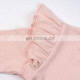 Warm and Comfortable Pink Ruffled Long-sleeved Bodysuit Baby Girl thumbnail-3