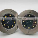 Waterproof Rechargeable Lamp LED Landscape Garden Solar Powered Outdoor Disk Floor Light thumbnail-1