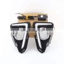 LED Daytime Running Light Car Dynamic Turn Signal Light Drl Front Grille Lamp for Toyota RAV4 2014 thumbnail-4