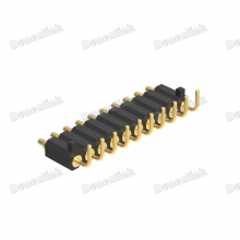 Dnenlink 2.00mm pitch Single Row H4.0mm Right Angle DIP type PogoPin Male Header With Peg