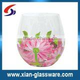 Wholesales High Quality Hand Painted Stemless Wine Glass thumbnail-1