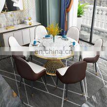 Modern Style Round Marble Dinning Table Set Dining Room Furniture thumbnail-4