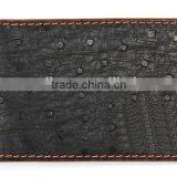 Genuine Ostrich Skin Leather Three Pages Driving License Card Holder Driver License Card Bag thumbnail-5