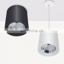 Outdoor Cylinder Black Aluminium Ceiling Surface Led Mounted Downlight Housing thumbnail-2