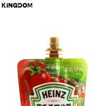 Custom Shape Nice Printing Food Grade Anti-leakage Plastic Stand Up Sauce Pouch With Spout thumbnail-5