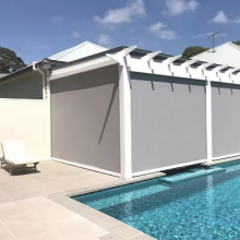 Ветровостойкие наружные жалюзи на роликовых шторках с молнией