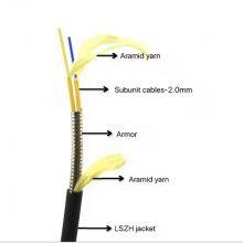 2-12 Cores Single Mode SM G657A Tight Buffered Cables TPU PUR Jacket Armored Outdoor Cable thumbnail-3