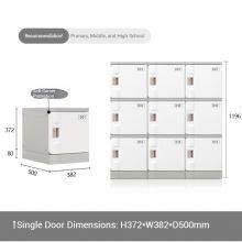 Armarios de plástico ABS duraderos con múltiples compartimentos - Ideales para instalaciones públicas, fáciles de limpiar y mantener thumbnail-2