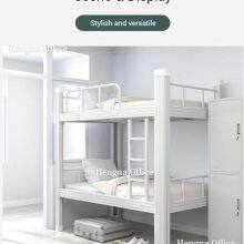 Heavy Duty Queen Size Bed Bunk Bed HG-BB054|1500mm Wide Steel Frame Double Decker With Non-slip Ladder for Adult and Family Use- OEM/ODM Supported thumbnail-1