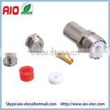 Straight Brass 6 Piece UHF Female SO239 Clamp Type Connector-RG58,RG141&LMR-195 Quality Choice thumbnail-1