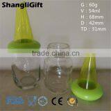 50ml 90ml Clear Food Grade Glass Spice Jar Sauce Bottle Oil Bottle With Lid thumbnail-4