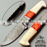 CITIZEN KNIVES, BEAUTIFUL CUSTOM HAND MADE DAMASCUS STEEL HUNTING KNIF