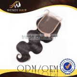Sample free top grade quality Hot Products 4x4in human hair weave bundles with closures