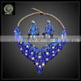 American Latest Romantic Jewelry Sets Pink Flower Shape Jewelry Sets High Quality 18K Gold Plated Jewelry Sets for Women KHK714 thumbnail-1